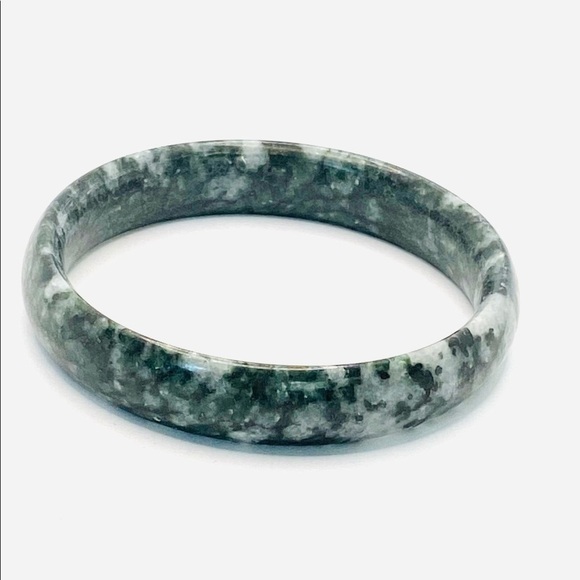 Bangle Natural Stone Nephrite 7” Bracelet - Picture 1 of 9